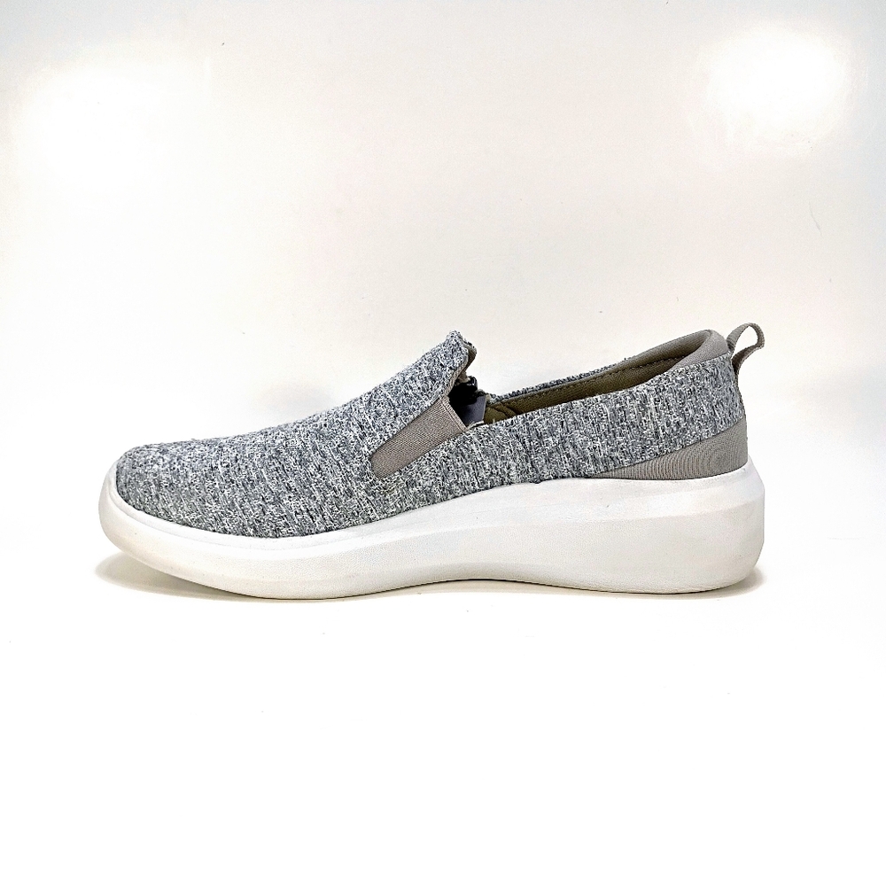 Ryka Ally Womens 7 Gray Heather Side Zip Slip On Sneakers - Picture 2 of 10